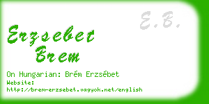 erzsebet brem business card